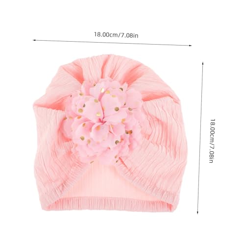 Stylish Newborn Beanie Hat for Lightweight Floral Cap for Versatile Shower Accessory for Boy Girl and Elegant Design Pink2