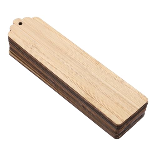 Bastoncini Di Legno Artigianali 10 segnalibri non verniciati for etichette, libri in legno vuoti, fai da te, appendere, for amanti dell'artigianato, for la lettura Per Lavoretti(Style 04)