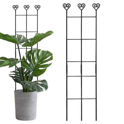 JIEBWCHA Treillis pour d'intérieur - Barres réglables en Acier Inoxydable - 83 x 20 cm - Treillis pour grimpantes - pour Lierre, clématite, philodendron, Balcon, Jardin, extérieur