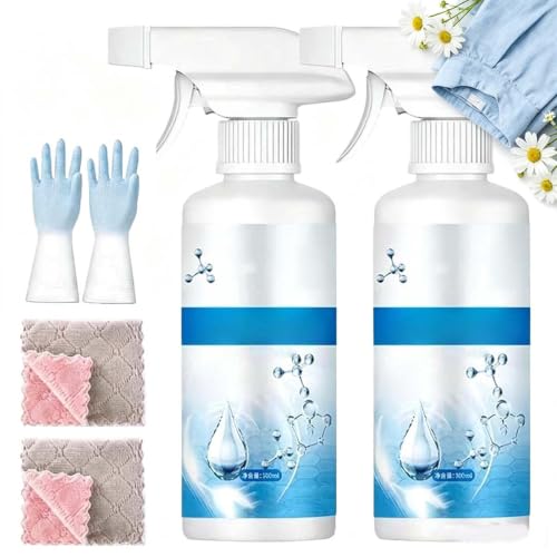 2Pcs Non-Ionic Laundry Stain Removal Emulsifier,Multi-Purpose Clothing Stain,Powerful Spot Stain Remover Laundry Spray,No Damage Fabric Conditioner