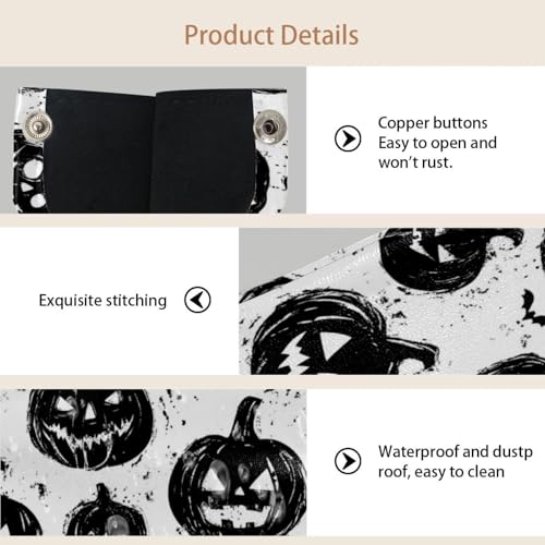 Boîte à mouchoirs Halloween (Lot de 2) - Distributeur de serviettes lavable pour la maison - 4