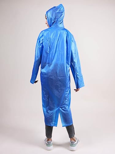 Image of Rupa Rainsuit Women Waterproof PVC Raincoat with Hood & Carry Bag | Lightweight Rainwear for Women with Front Zip | Solid Color | Standard Length | Pack of 1
