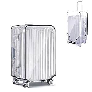 LATRAT Kofferhoezen, transparant, bagagebescherming, bagagekofferafdekking, transparante pvc-bagageafdekking, anti-stof, anti-kras voor reizen (76 cm), transparant, 30 EU, transparant