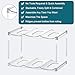 LARGER Compartment - Stackable Water Bottle Organizer Holder - for Stanley & Others' Large Tumbler - Clear Wine Rack, Cup Bottle Holder for Cabinet Home Countertop Fridge Pantry Shelf, 2 Tier Hold 6