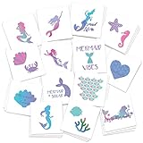 Mermaid Temporary Tattoos | Pack of 42 Ombre Tattoos | Skin Safe | MADE IN THE USA