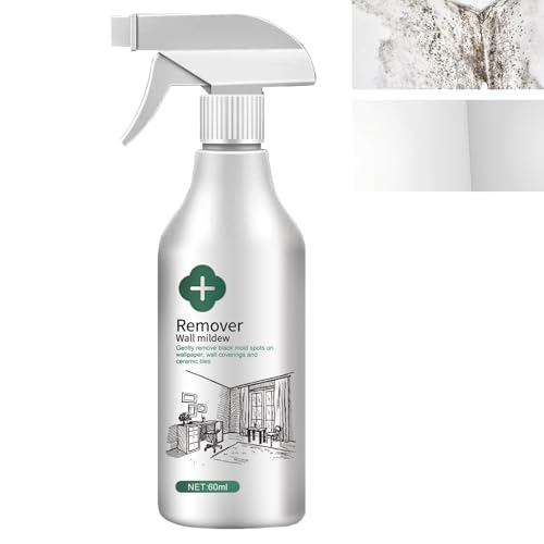 SYOSI 60ml Mould and Mildew Remover Spray for Bathroom Fast Acting Mold Cleaner Foam for Wall Tiles Shower Sealant Grout Sink & Kitchen Surface Stain Removal