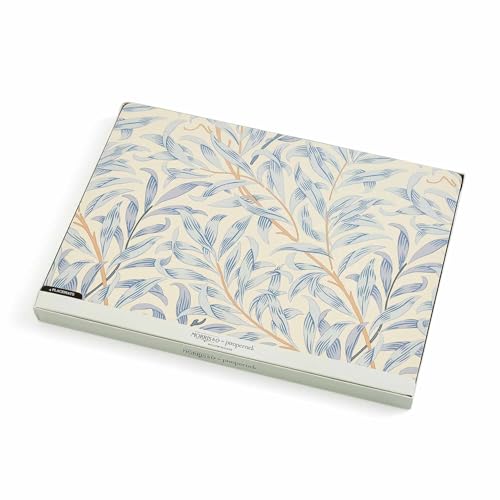 Pimpernel Morris & Co Willow Bough Blue Placemats, Set of 4 - Soft Blue Botanical Mats with Cork Backing for Dining Table Decor & Modern Tableware Accent for Everyday Meals at Home & Restaurants Use