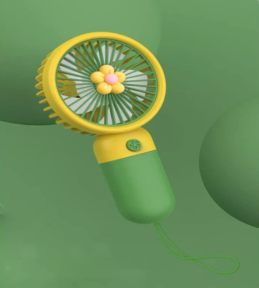 showkah® Handheld Mini Fan | Small Personal Portable Fan USB Rechargeable Fan for Kids Girls Women Men Home Office Indoor Outdoor Travelling Fan – Random color