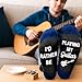 VICRAZY Gifts For Men, Guitar Socks For Men – Cool Music Accessories, Funny Musician Presents, Guitar Accessories, Rock & Roll Stocking Stuffers, Christmas Presents For Him, Punk Rock Gifts