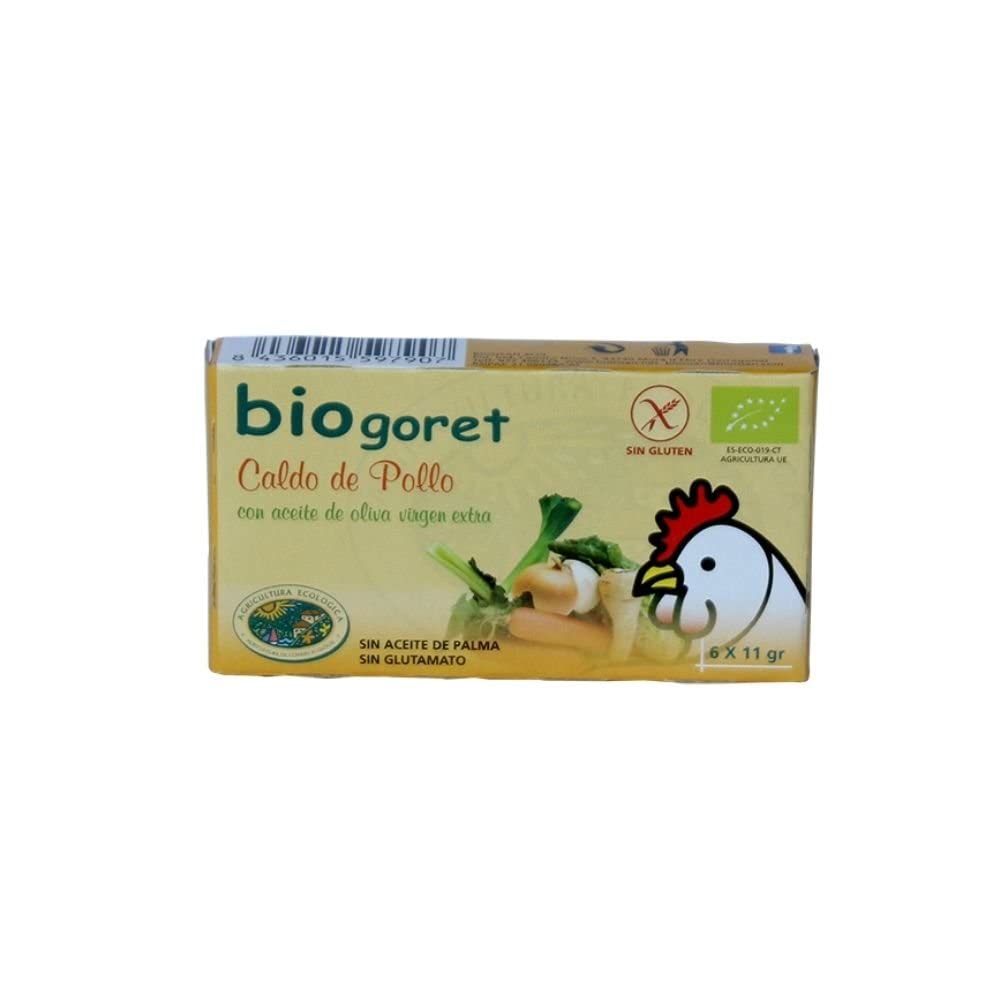 Cubitos de Caldo de Pollo Ecológicos Biogoret 6 x 11 g