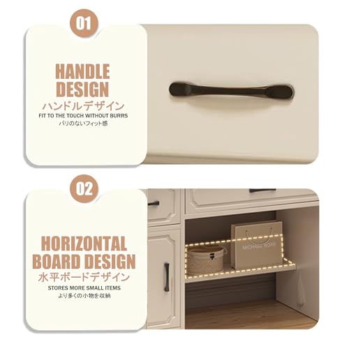 Cómoda de dormitorio de madera con espejo cuadrado y tocador iluminado LED para estética 8