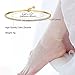 Richapex 18K Gold Plated Anklet for Women Adjustable Diamond Cut Dainty Tennis Anklet with 3A Cubic Zirconia