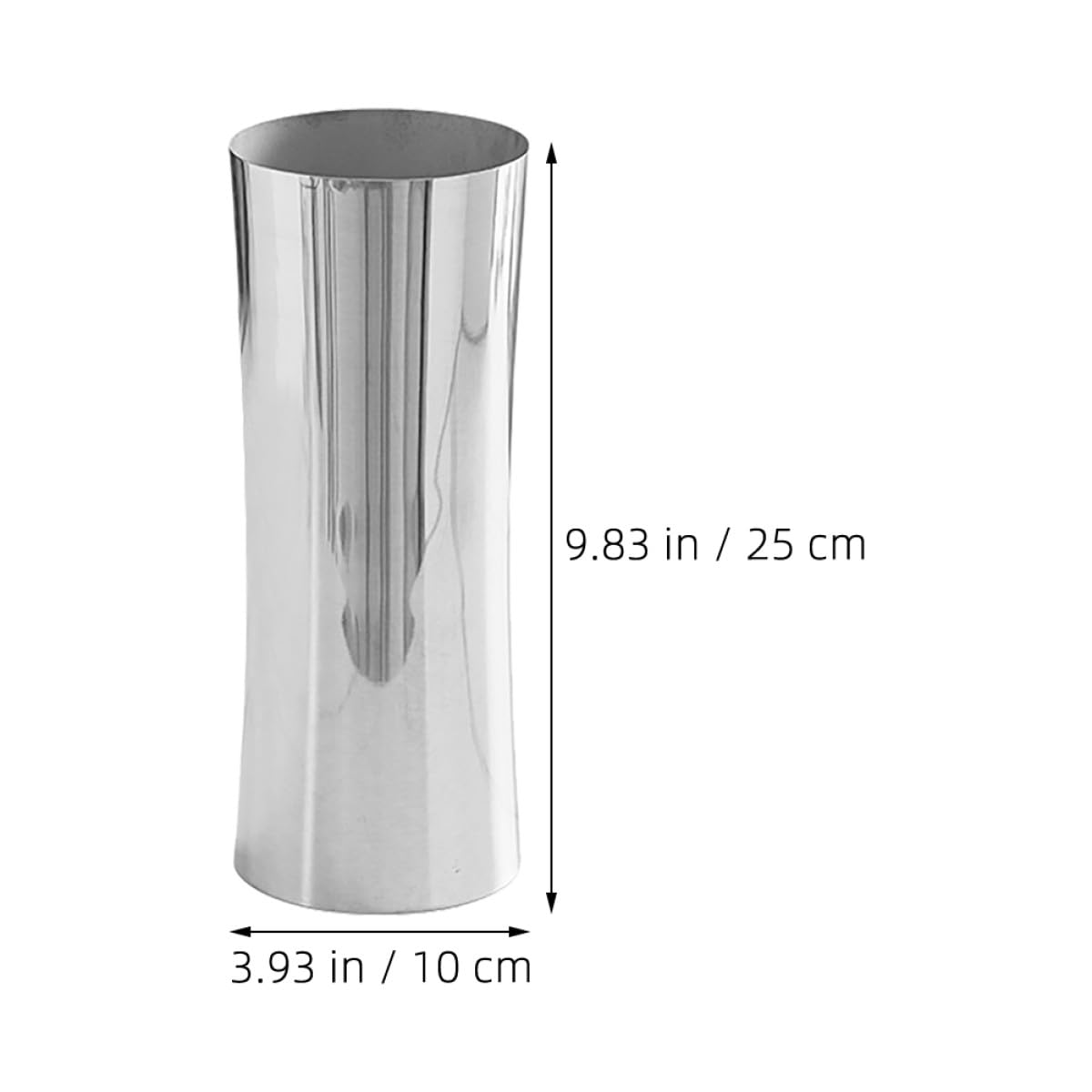 Genérico Jarrón de Espejo de Acero Inoxidable para Centros de Mesa, Florero Decorativo Moderno de Metal Plata Diseño Nórdico Adecuado para Sala y Comedor