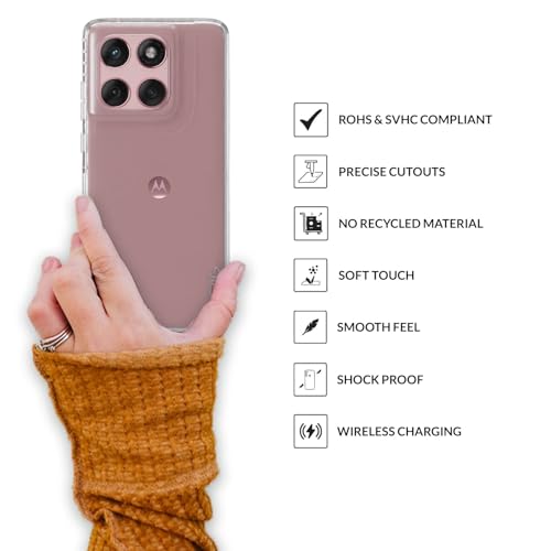 Image of SPRIG Compatible with Motorola Edge 60 Fusion 5G Phone TPU Premium Back Cover Drop Tested Shock Proof Mobile Case for Men, Women, Boys and Girls with Camera Protection (Transprant)