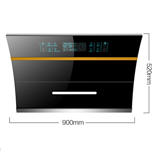 SXYY-Campana-Extractora-Decorativa-25m-Min-Negra-Campana-Extractora-De-90-Cm-para-Cocinas-Domesticas-Tapa-De-Apertura-Automatica-para-Fumar-58-Decibelios-Bajos-Limpieza-Automatica-con-Una-Tecla