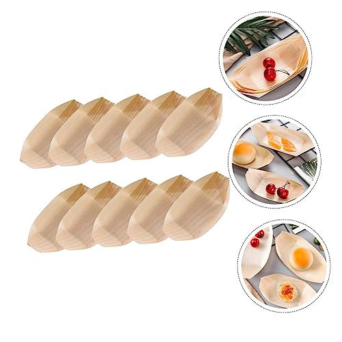 Plato desechable para sushi de madera 60 unidades miniatura 7
