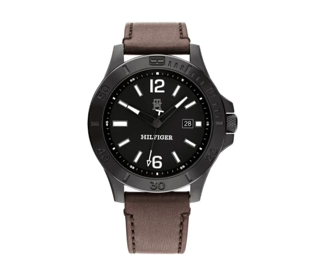 Tommy Hilfiger Black Dial Brown Colour Leather Strap Watch for Men-TH1710530 (B0CBCJVPLF) Amazon Price History, Amazon Price Tracker