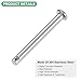 M METERXITY 10-Pack Single Hole Clevis Pins, M5 x 50mm 304 Stainless Steel Flat Head Clevis Pins for Mechanical Linkage/Fixed Parts/Ship Rigging, Link Hinge Pin Reusable