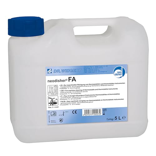 Détergent liquide Neodisher FA 5L pour nettoyage automatisé