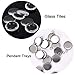 DROLE 100Pcs Bezel Pendant Blanks Settings-50Pcs Stainless Steel Pendant Trays Round Bezel with 50Pcs Glass Cabochons Clear Dome,12mm Pendant Blanks for Photo Pendant Craft Jewelry Making
