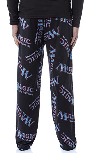 Magic The Gathering Card Game Men's Allover Logo Sleep Lounge Pants Pajama Pants4