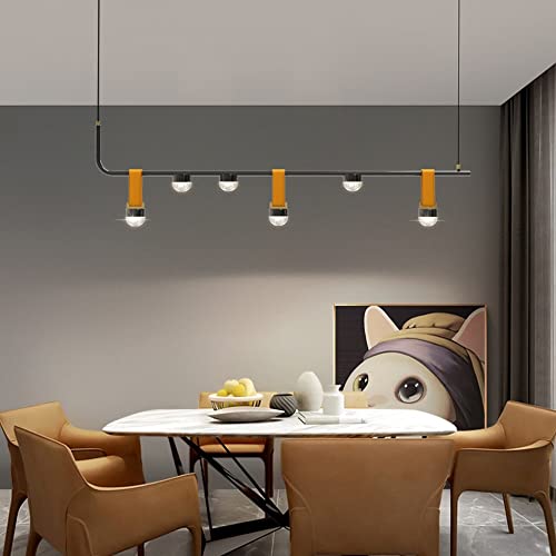 Suspension chic LED en bande 5 lumières pour salle à manger design - 4