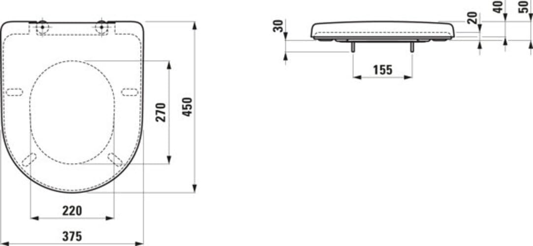 Laufen 8939553000001 Pro S WC-Sitz mit antibakterieller Beschichtung, weiß