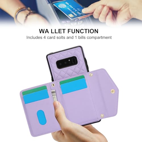 Étui Note 8 avec emplacement cartes de crédit et verre trempé inclus - 6
