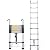 Portable Telescoping Ladder 20ft with Detachable Hook Lightweight Aluminum Extension Ladder for Home RV Attic Indoor/Outdoor Use 330LB Capacity