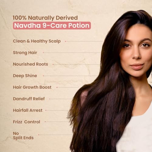 Image of Nat Habit Hibiscus Navdha Shampoo for Hair Growth, Fermented Soy Gentle Cleanser for Long Thick Hair | Natural Shampoo with Amla For Women & Men, Sulfate Free| 650ml