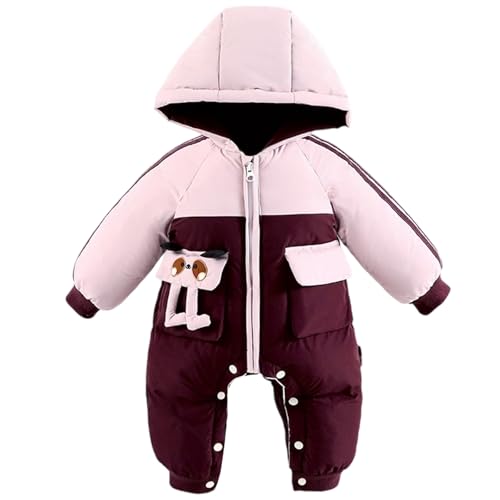 Combinaison de neige bébé coupe-vent avec capuche ours en polaire isolante