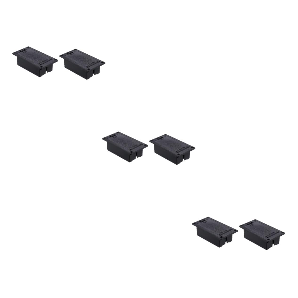 Totority 3sets 9v Guitar Bass Pickup Battery Box Replacement Compartment for Active Pickup 2pcs*3