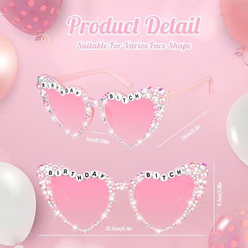 'Birthday Girl' Sunglasses - Pink Party Glasses for Women, Gifts, Accessories and Favors4
