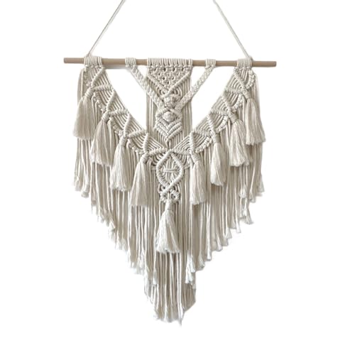 Listado de Departamento de blancos para comprar hoy. 40 HARWAVE - Colgante de pared de macramé, hecho a mano, tela bohemio para colgar en la pared con borla, decoración de pared para recámara, sala de estar, cuarto de bebé,...