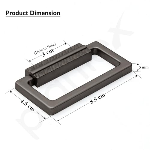 Image of Plantex Rajwadi Drawer Kadi /Drawer Handle /Kadi for Drawers /Pull-Push Kadi for Home /Office Cabinet - Pack of 4 (Satin Black)
