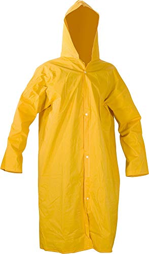 Capa de Chuva Amarela com Forro de PVC 1,35 m Tamanho GG Vonder