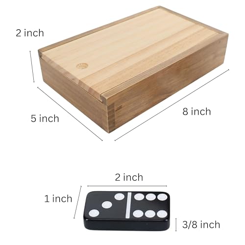 Juego de Domino Doble 6 Negro con Caja de Madera miniatura 4