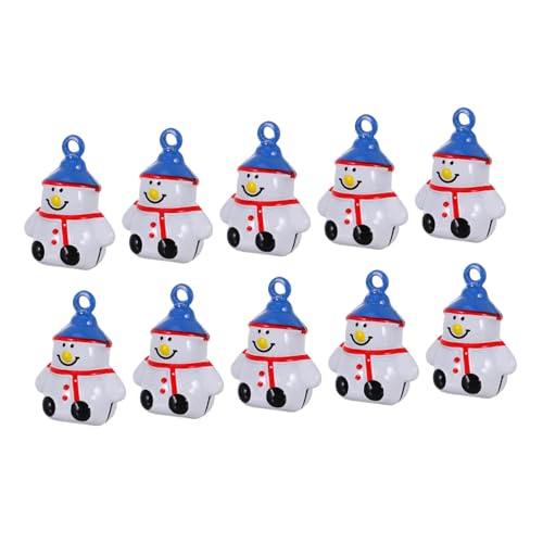 GOOHOCHY 10pcs Christmas Jingle Bells Decorations Delicate Bell Ornaments for Wreath Xmas Decorations
