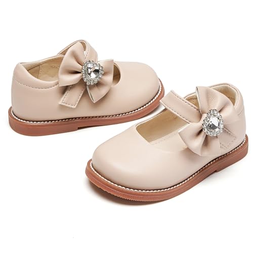 Image of PHIRAMIN Tollder Girl Dress Shoes - Little Girl Ballet Flats for Wedding Party