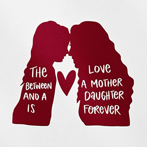 Decal Stickers of Mother Daughter Love (Burgundy) (Set of 2) Premium Waterproof Vinyl Decal Stickers for Laptop Smartphone Car Dirt Bike Wall Room Mason Jar Bathtub Door - ANDsticg89653RE