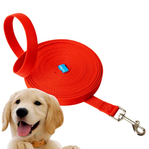 Edipets, Guinzaglio Lungo per cani, Addestramento, 3 metri, 5 m, 10, m, 15 m e 1.5 m, Nylon, Resistente e Leggero Adatto per Tutti i Cani (1.5 m, Rosso)