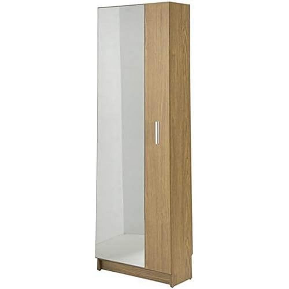 TOPKIT | Mueble Zapatero con Espejo Danubio 56AB | Medidas 171 x 54 x 24 cm | Armario Zapatero | Zapatero con Espejo | Roble