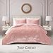 Juicy Couture Crushed Velvet Queen Comforter and Sham Set, 3-Piece Queen Bedding Set - (1) 90