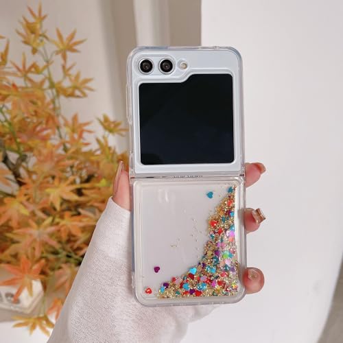Coque Samsung Galaxy Z Flip 5 4 3 paillettes coque transparente en silicone