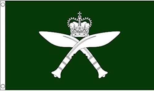 5ft x 3ft (150 x 90 cm) Royal Gurkhas British Military Forces Troops 100% Polyester Material Flag Banner Ideal For Pub Club School Festival Business Party Decoration