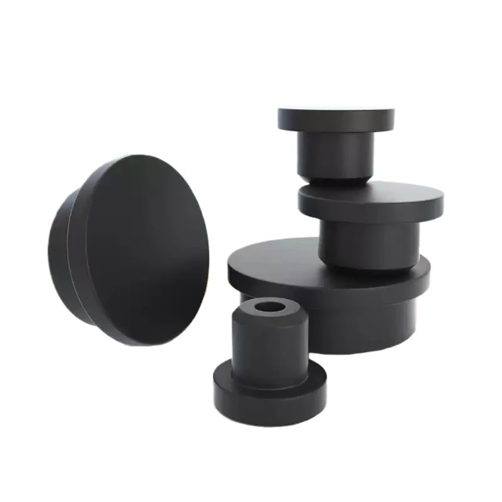100 Tapones de Sellado Negros Tipo T, Tapones Huecos de Silicona sólida, Tapas de Caucho de Grado alimenticio(13mm)