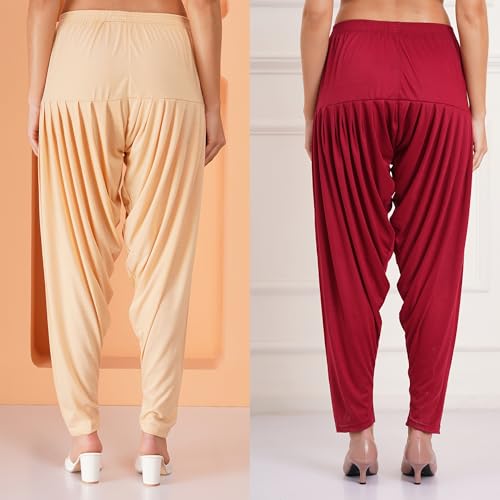 Image of Buy That Trendz Women's Viscose Dhoti Patiyala Salwar Harem Bottoms Pants