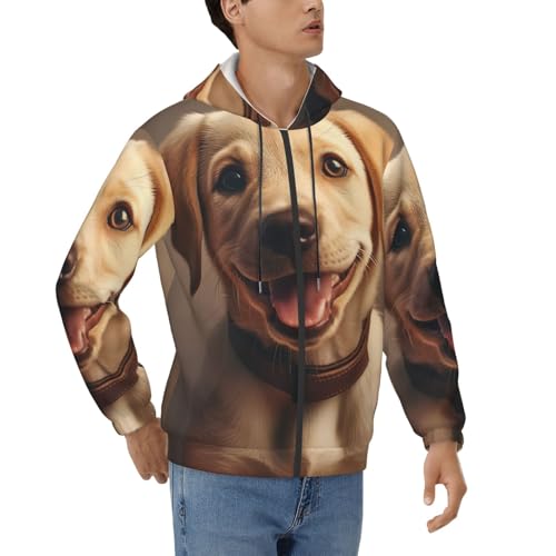 Sweat à capuche imprimé labrador le cadeau parfait pour homme amoureux des chiens