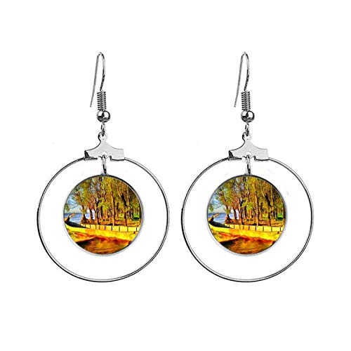 Boucles d'oreilles pendantes arche bord de mer pour shooting photo vintage