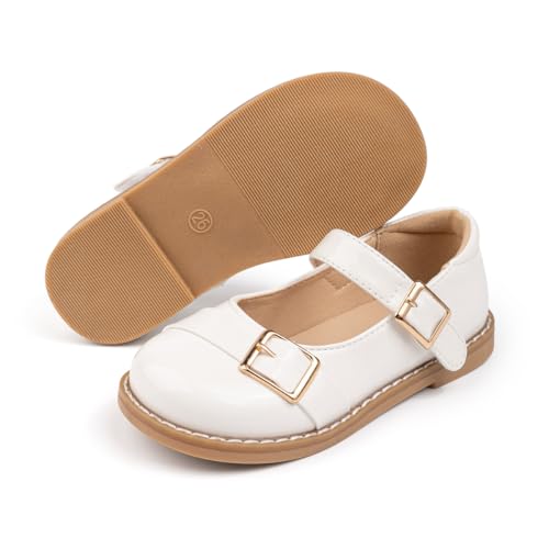 Toddler Girls Mary Jane Flats Little Kids School Uniform Dress Shoes Oxford for Wedding Party Church4